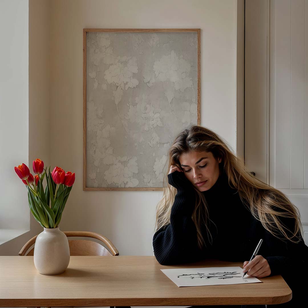 Tijdloze Botanische Bloemenposter-WallArtistic
