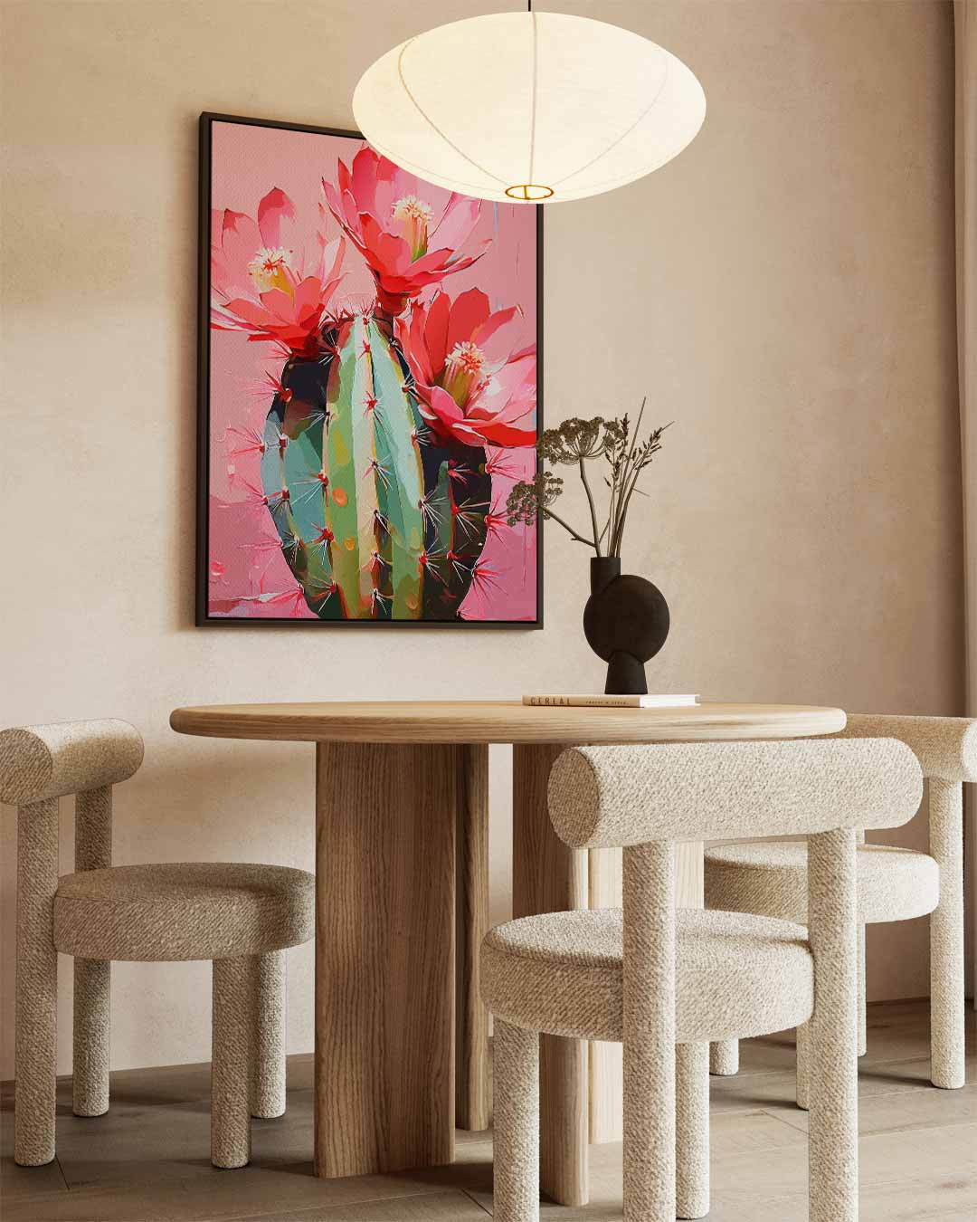 Kleurrijke Cactus Bloemenpracht Kunstwerk-canvas-dibond-plexiglas-wanddecoratie-WallArtistic
