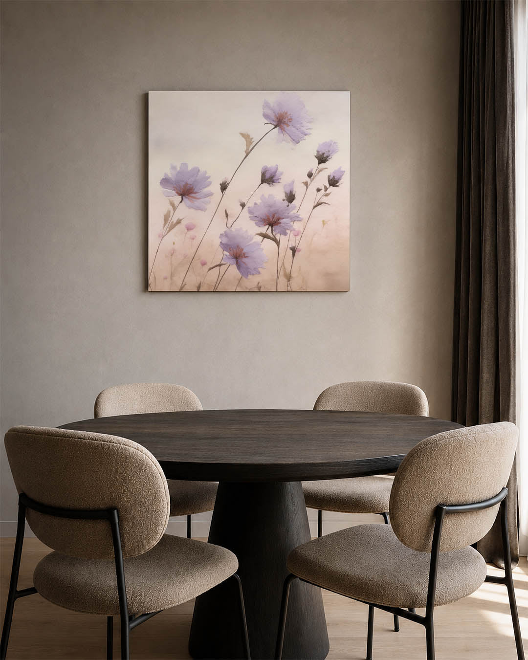 Bloemen in zachte tinten Kunstwerk