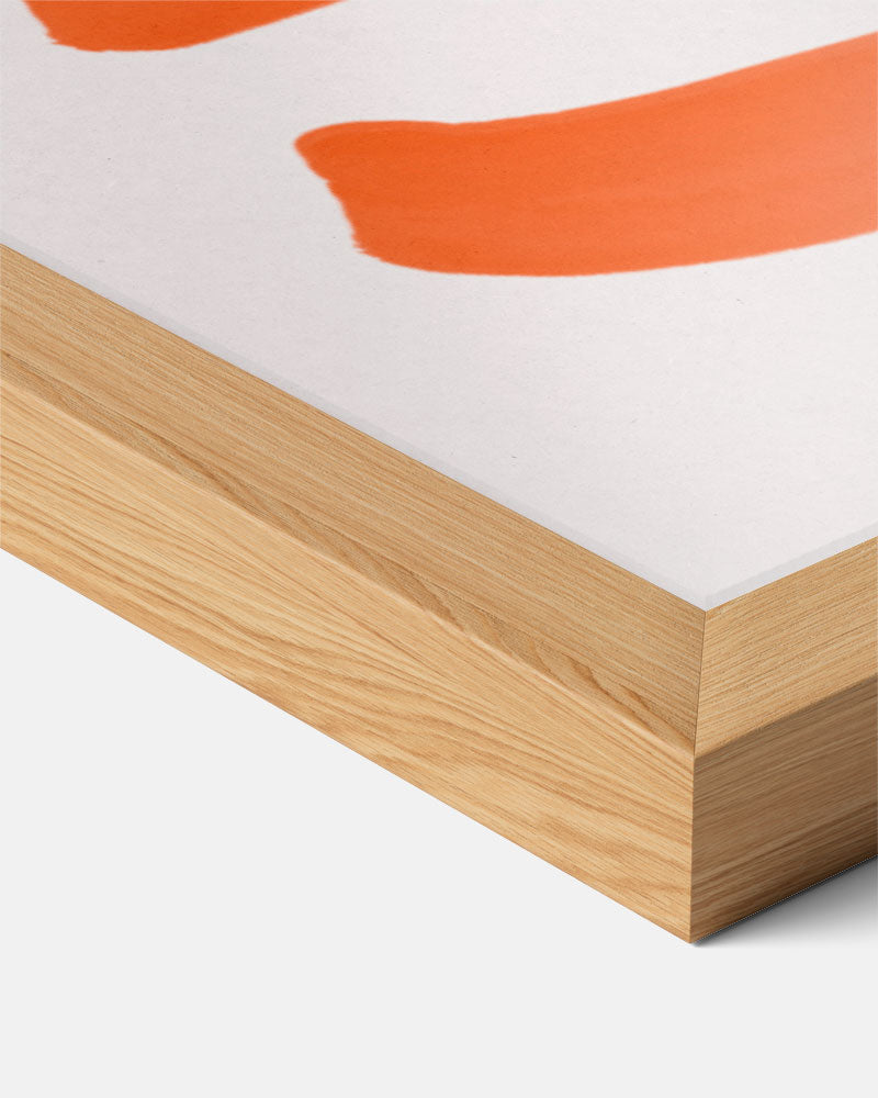 Abstracte Oranjerode Vormen Poster-WallArtistic