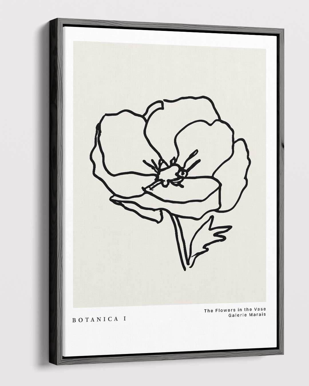Botanica I Minimalistische Bloemenlijntekening Kunstwerk-canvas-dibond-plexiglas-wanddecoratie-WallArtistic