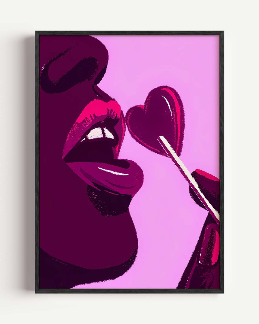 Sensuele Hartvormige Lolly Poster