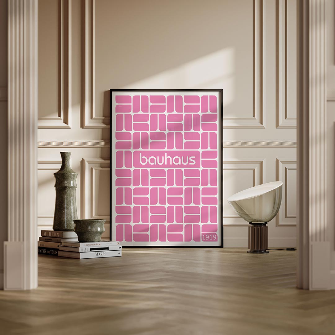 Roze vlakritme Poster