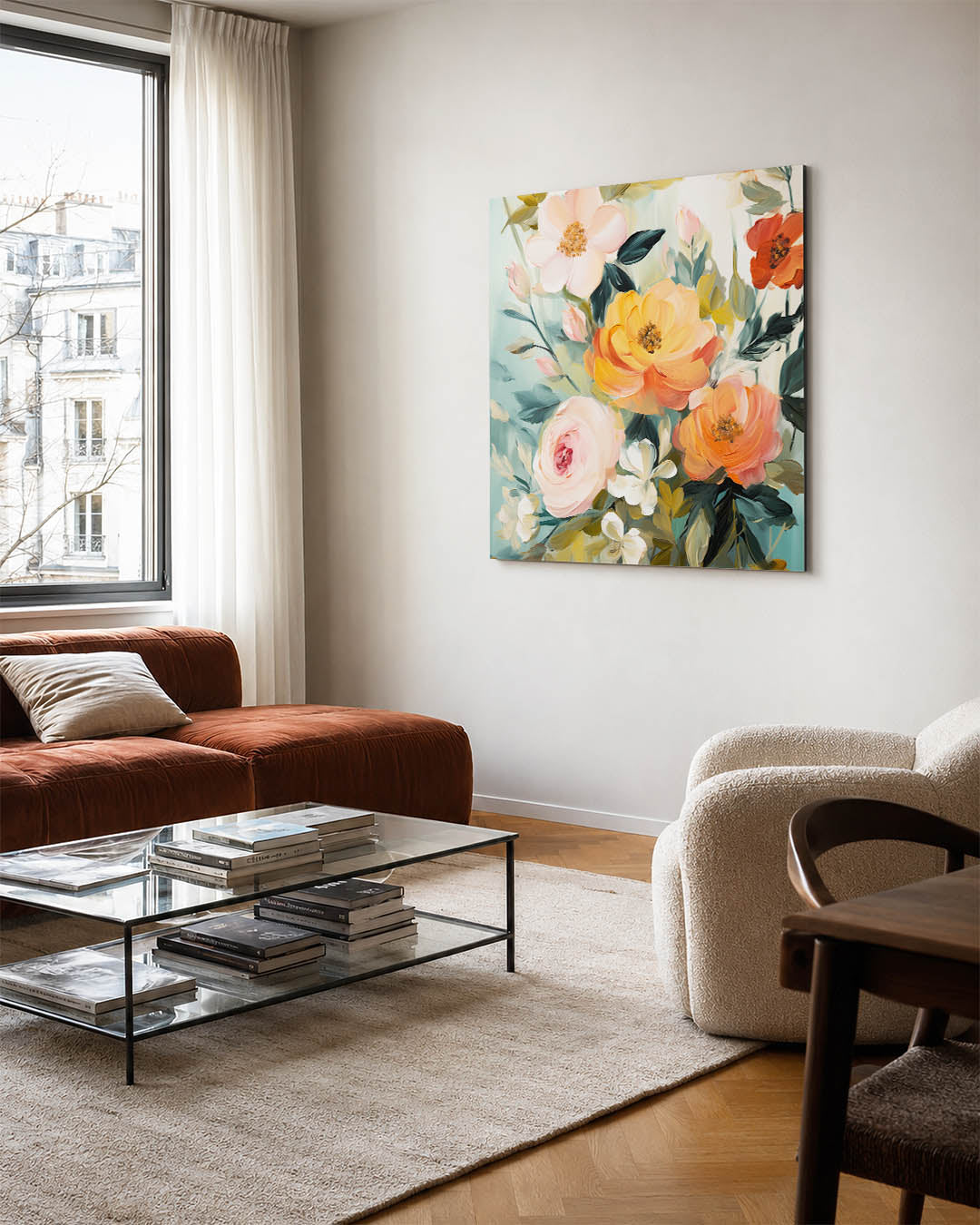 Bloemrijke compositie Kunstwerk