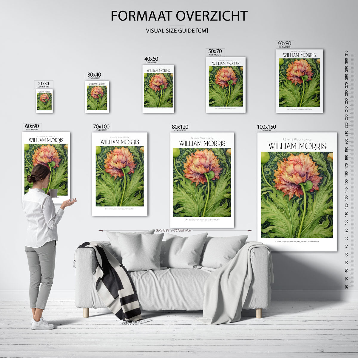 Bloem en bladeren Poster