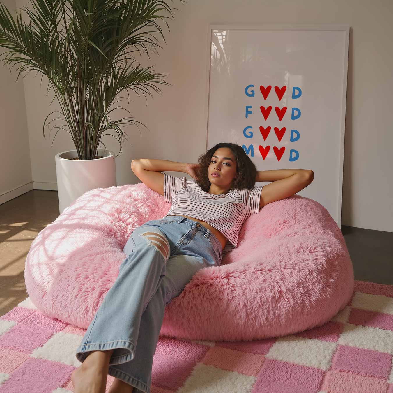 Kleurrijke Hartjes Poster-WallArtistic