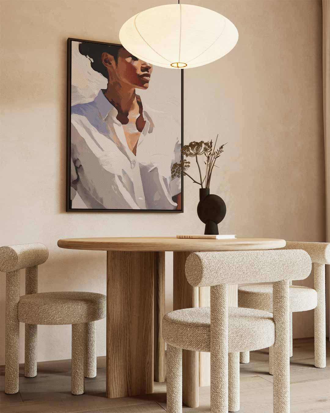 Elegantie in Wit Kunstwerk-canvas-dibond-plexiglas-wanddecoratie-WallArtistic
