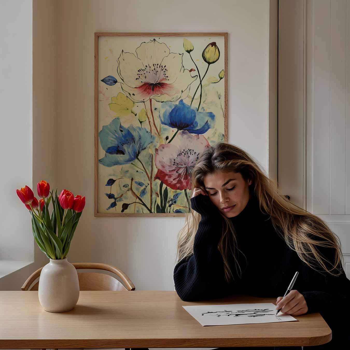 Bloemenpracht op Canvas Poster