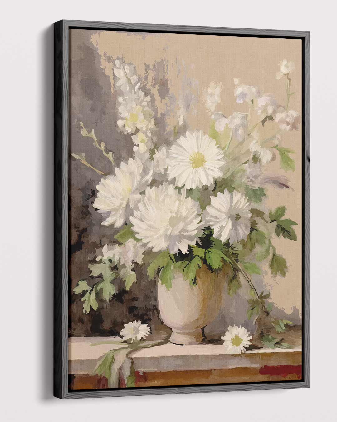 Elegante Bloemenpracht in Vaas Kunstwerk-canvas-dibond-plexiglas-wanddecoratie-WallArtistic
