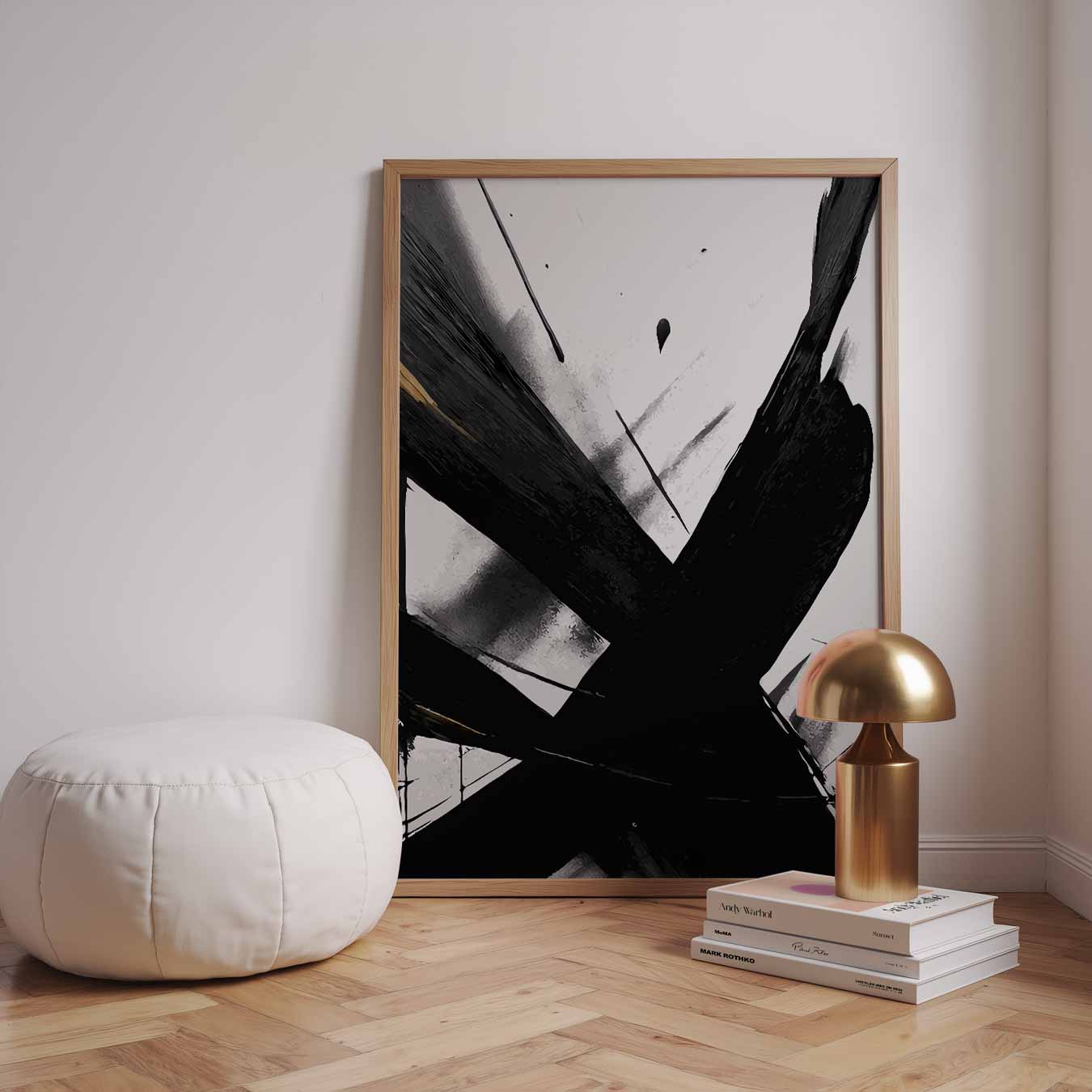Abstracte Kracht in Zwart Poster