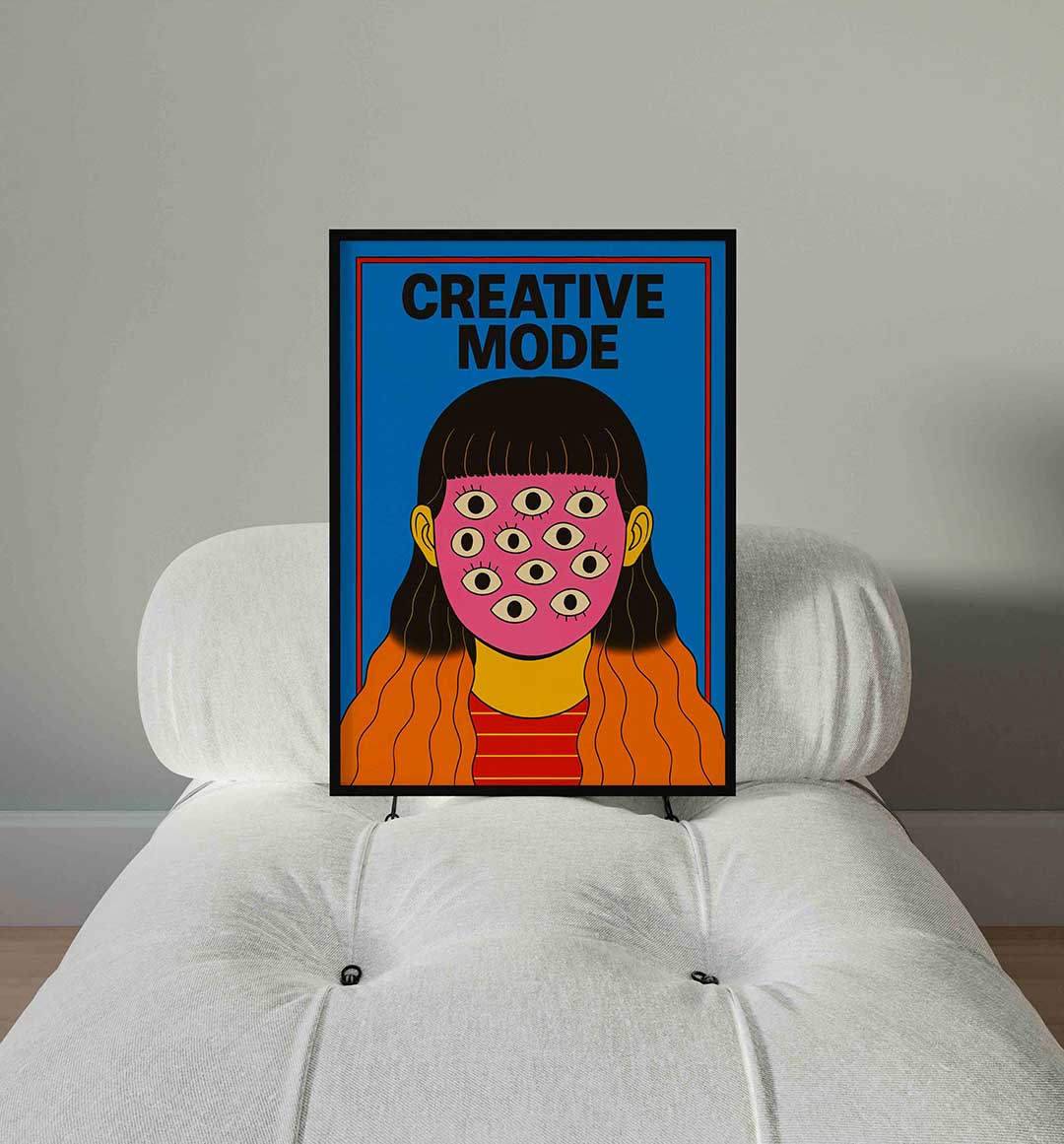 Meerdere ogen gezicht Poster