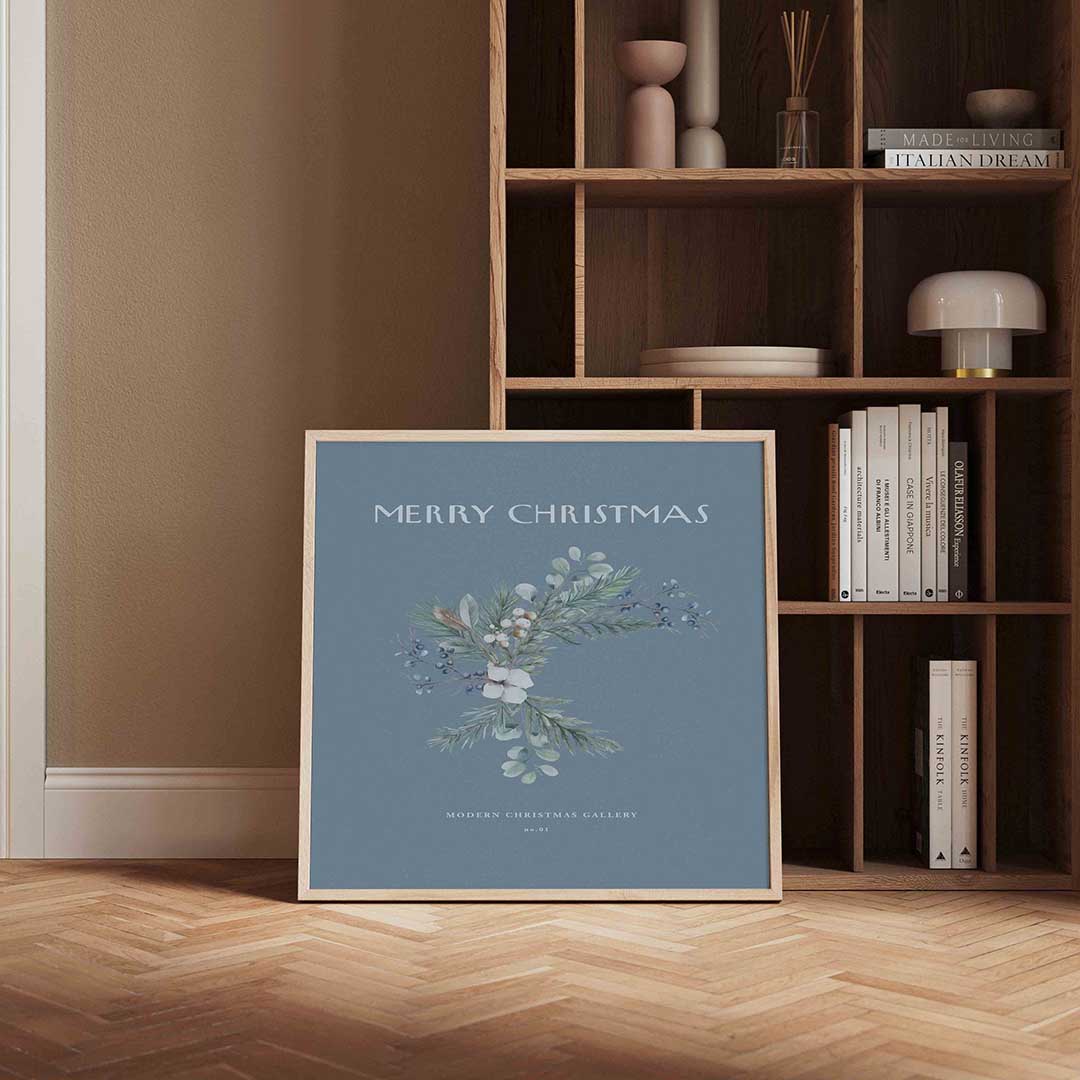 Kersttak met bessen Poster