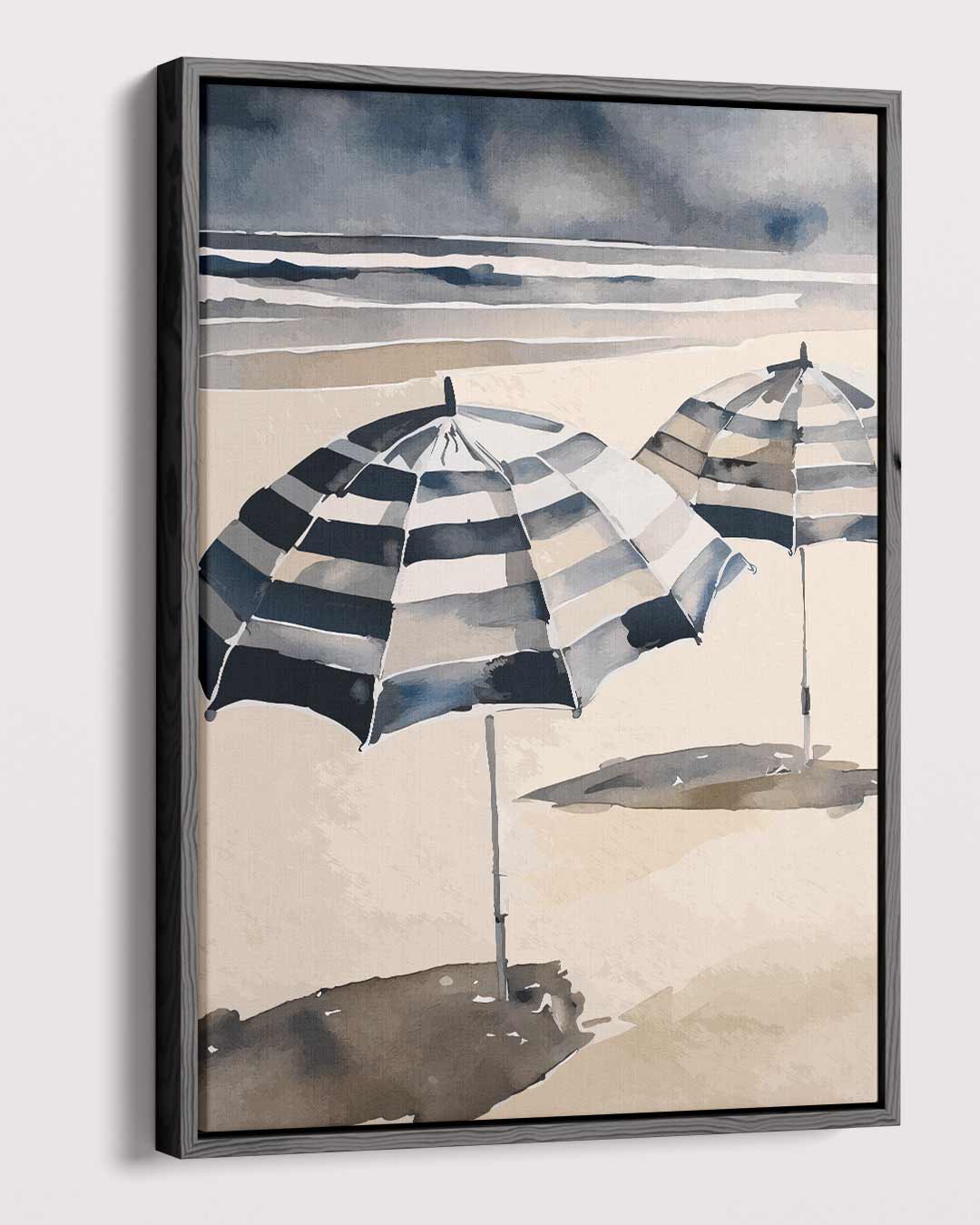 Strandparaplu Paradijs Kunstwerk-canvas-dibond-plexiglas-wanddecoratie-WallArtistic