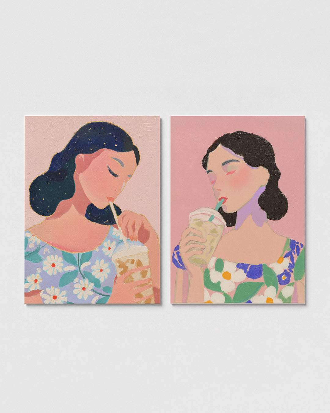 Zachte kleurharmonie Posterset