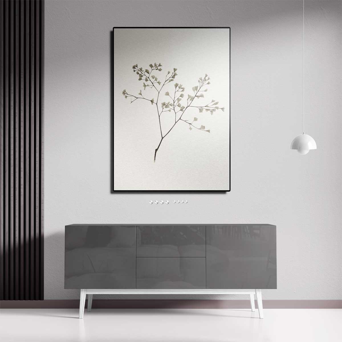Minimalistische Botanische Schets Kunstwerk-canvas-dibond-plexiglas-wanddecoratie-WallArtistic