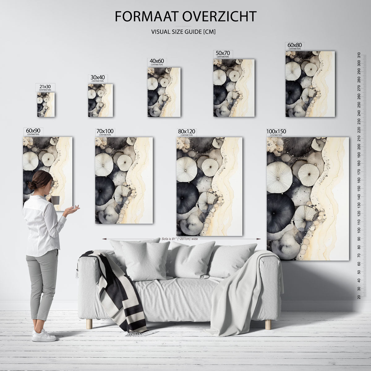 Abstracte cirkels en lijnen Poster