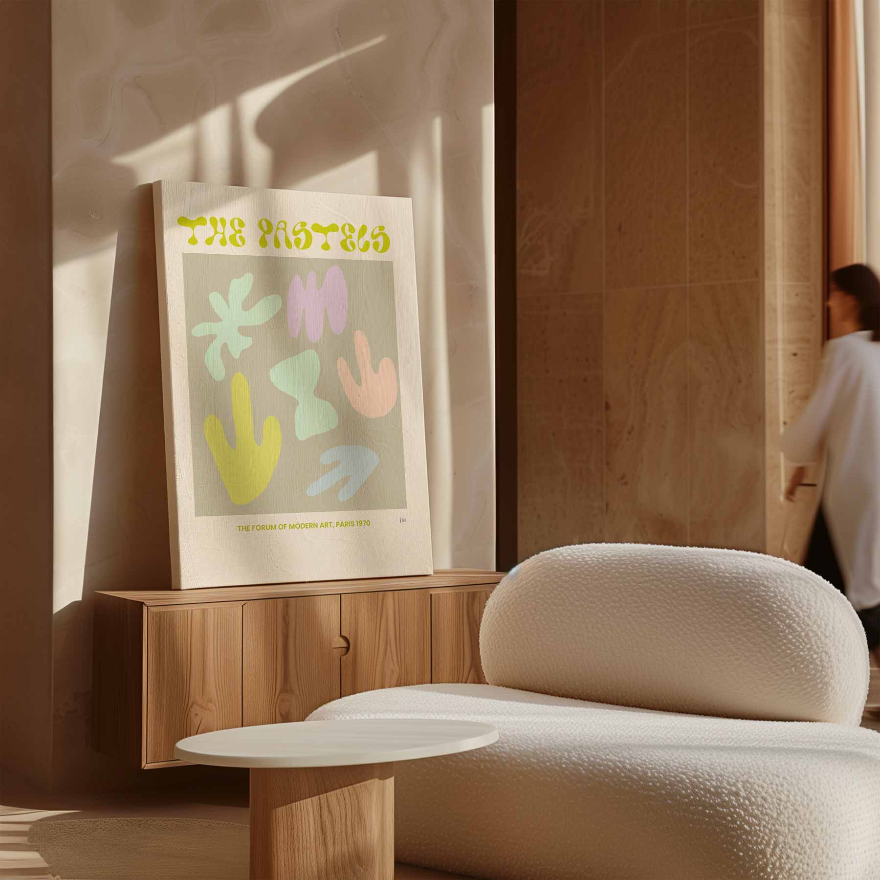 Retro Pastel Kunstposter