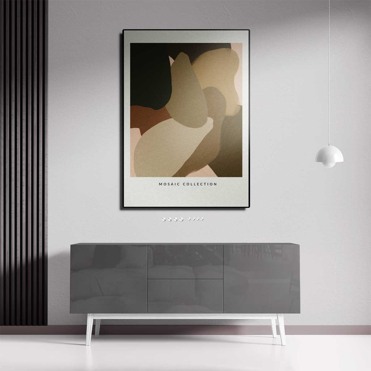 Aardse Harmonie in Abstract Kunstwerk-canvas-dibond-plexiglas-wanddecoratie-WallArtistic