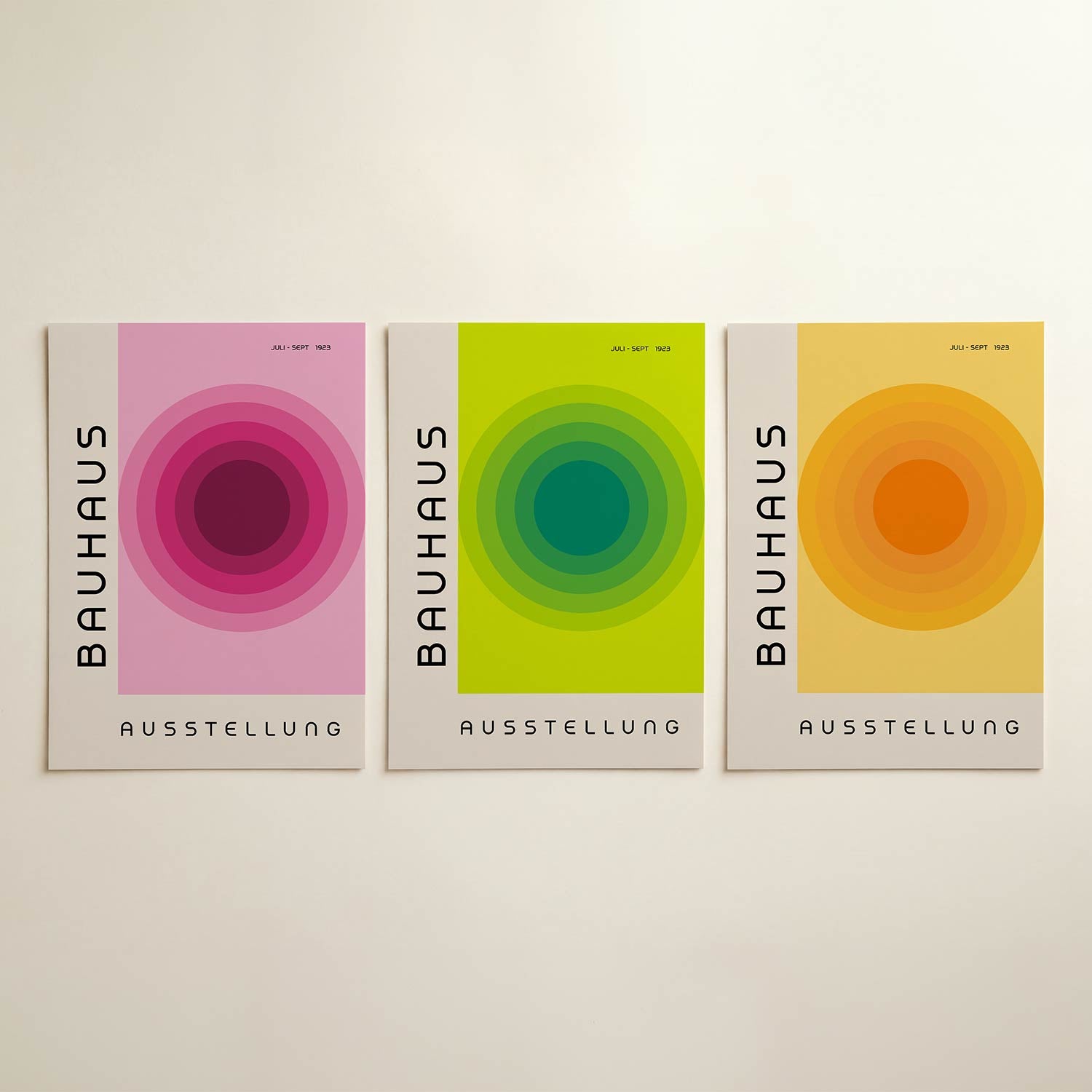Cirkelvormige kleurvlakken Posterset