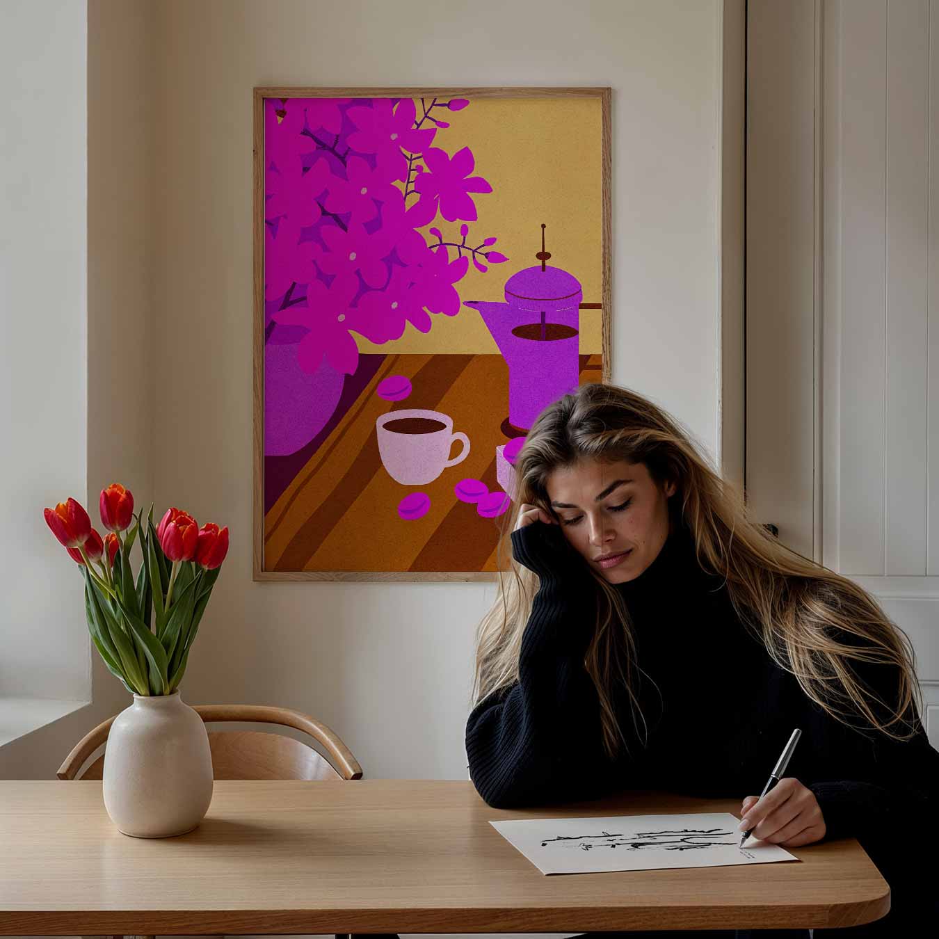 Kleurrijke Koffie Verrukking Poster