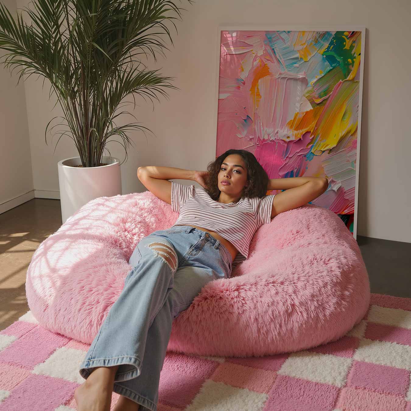 Kleurexplosie Abstracte Kunstposter-WallArtistic