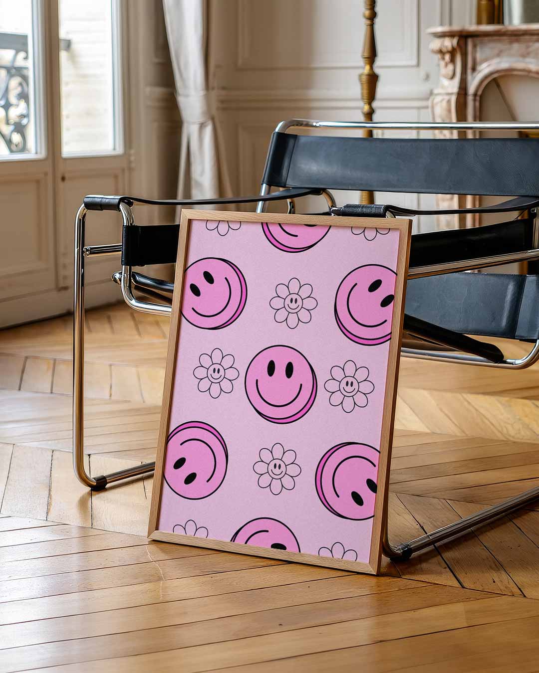 Vrolijke Bloemen en Smiley's Poster