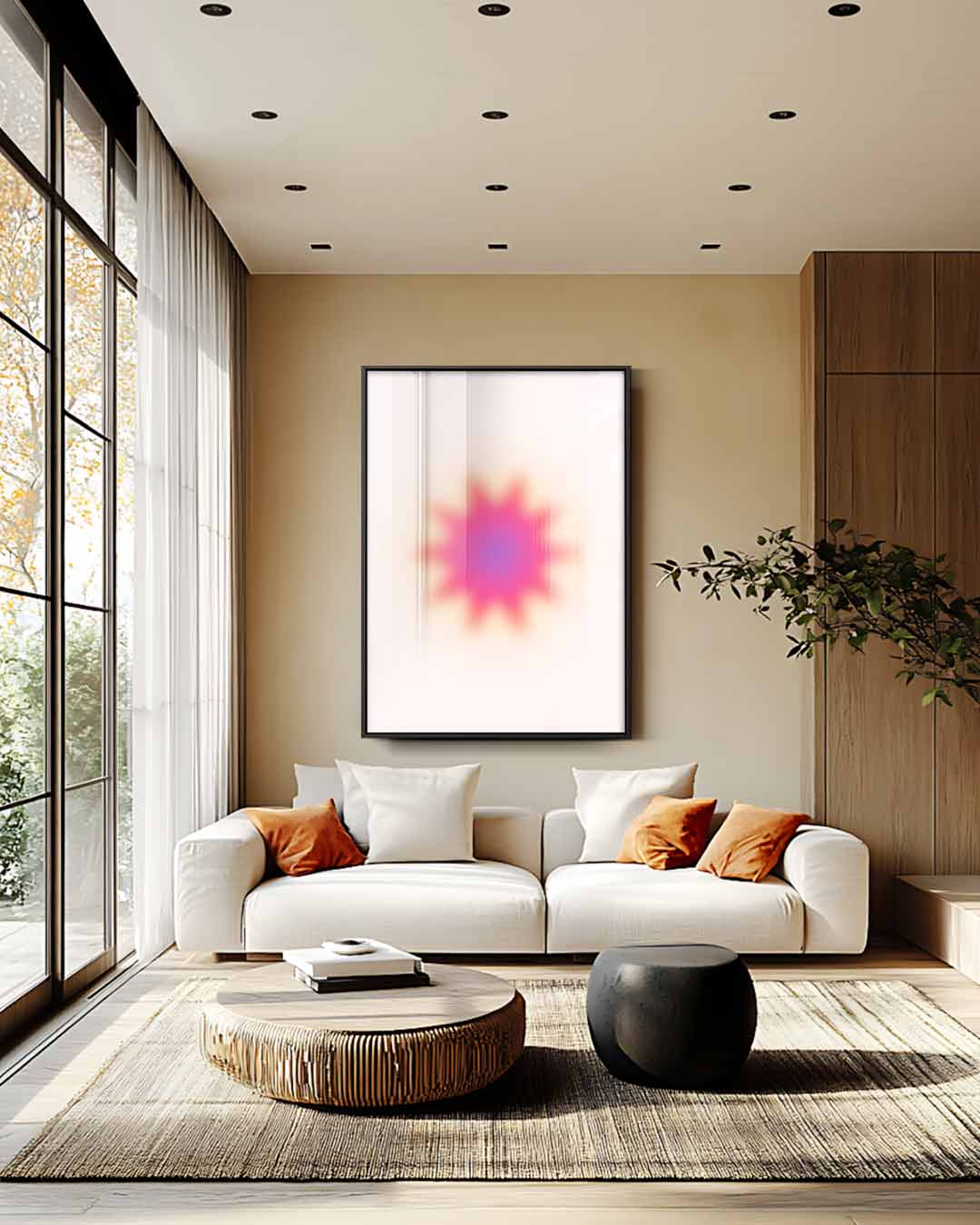 Zachte Sterrenexplosie Kunstwerk-canvas-dibond-plexiglas-wanddecoratie-WallArtistic