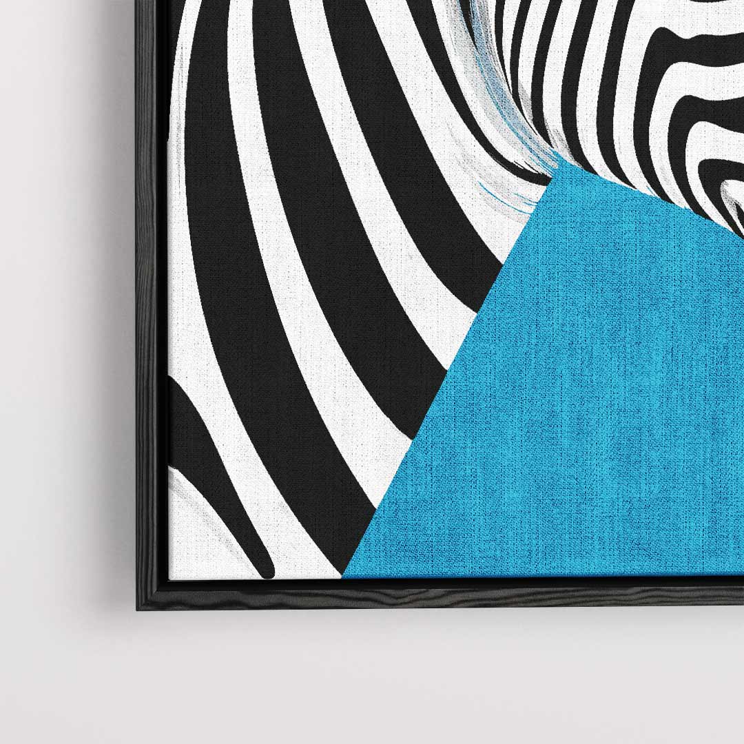 Zebra in de spotlight Kunstwerk-canvas-dibond-plexiglas-wanddecoratie-WallArtistic
