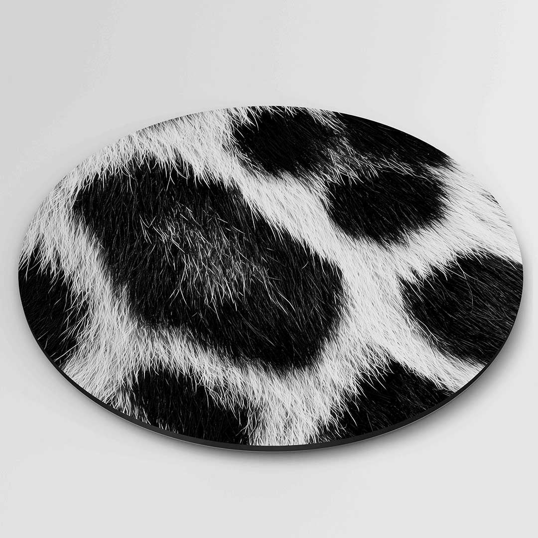 Dierenprint zwart wit Muurcirkel