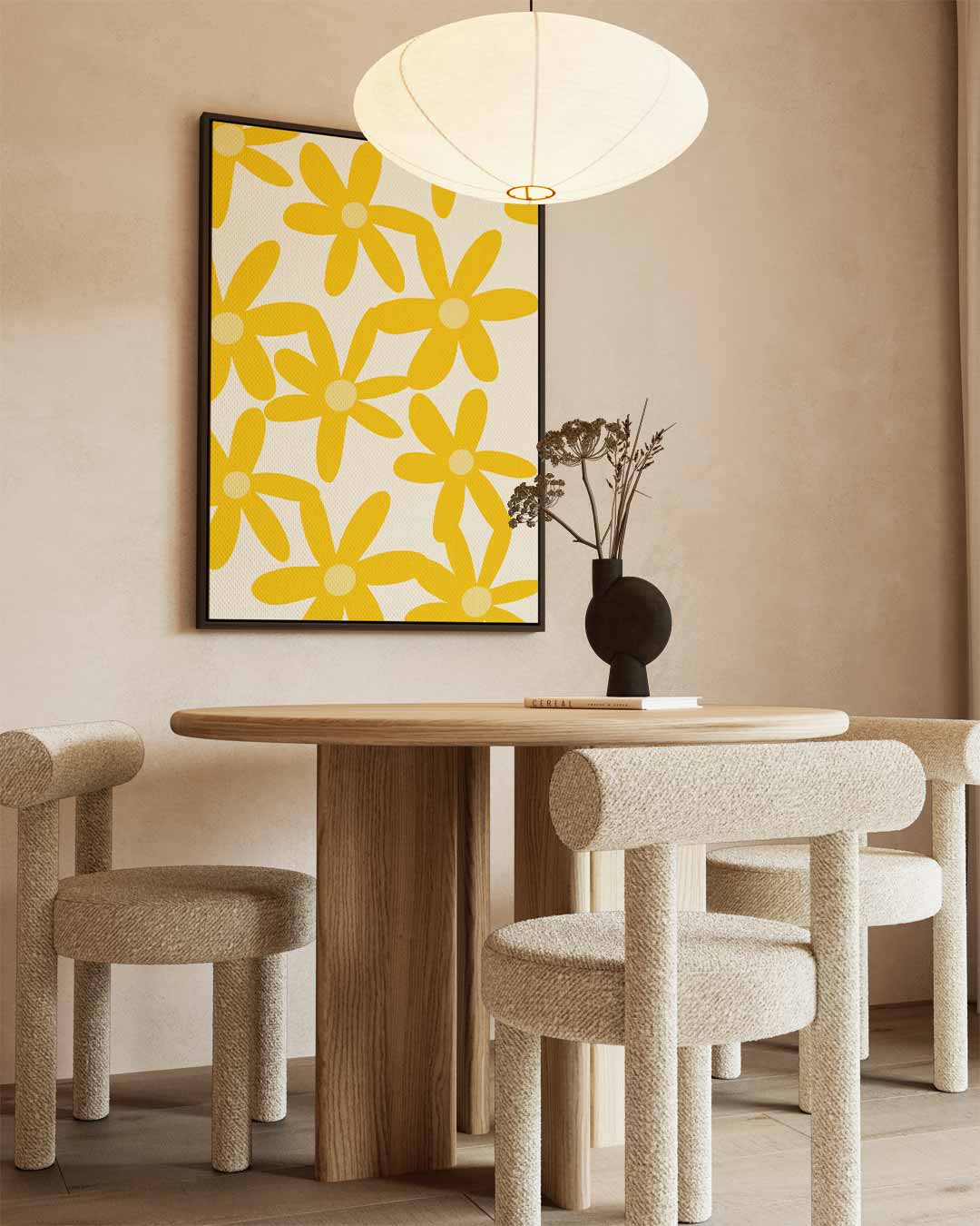 Stralende Gele Bloemenpracht Kunstwerk-canvas-dibond-plexiglas-wanddecoratie-WallArtistic