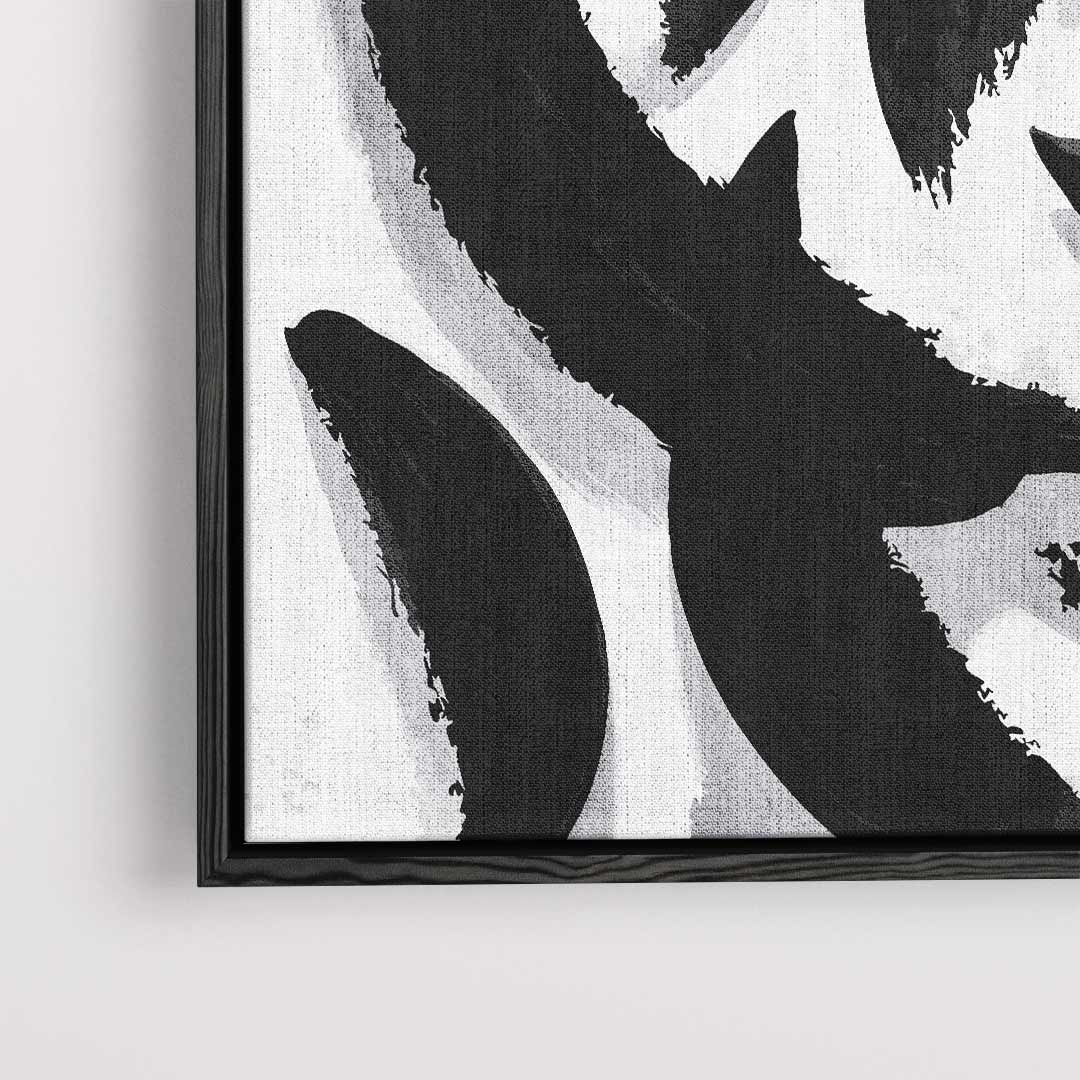 Dans van Zwart en Wit Kunstwerk-canvas-dibond-plexiglas-wanddecoratie-WallArtistic