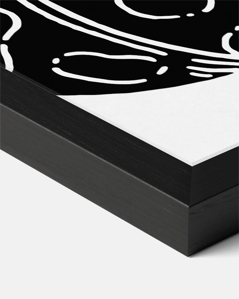 Zwart-wit schelpenkunstposter-WallArtistic