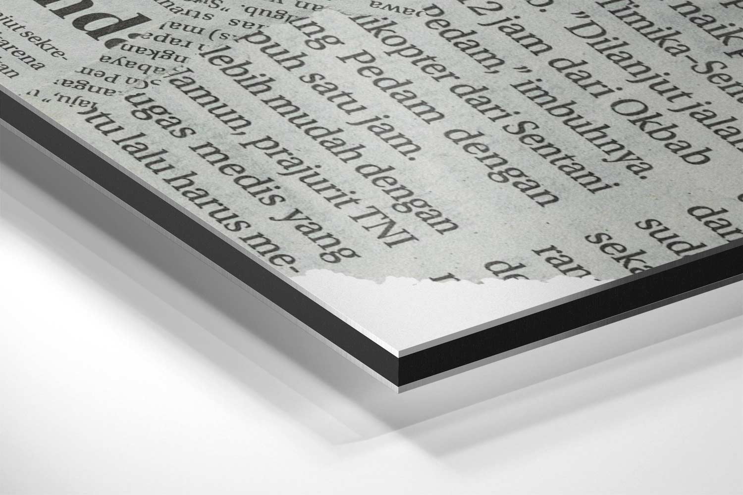 Grappige Krant Collage MTV Quote Kunstwerk-canvas-dibond-plexiglas-wanddecoratie-WallArtistic