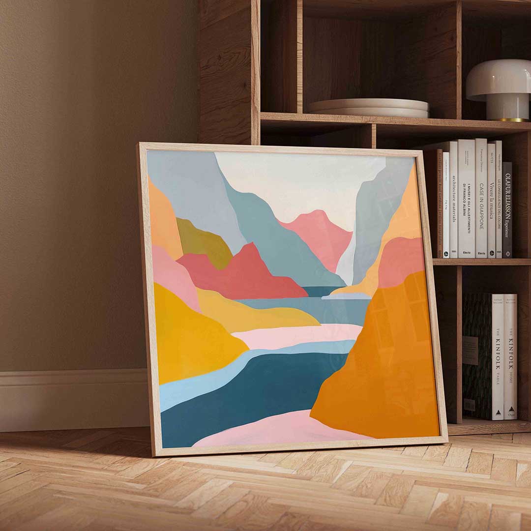 Berglandschap abstract Poster