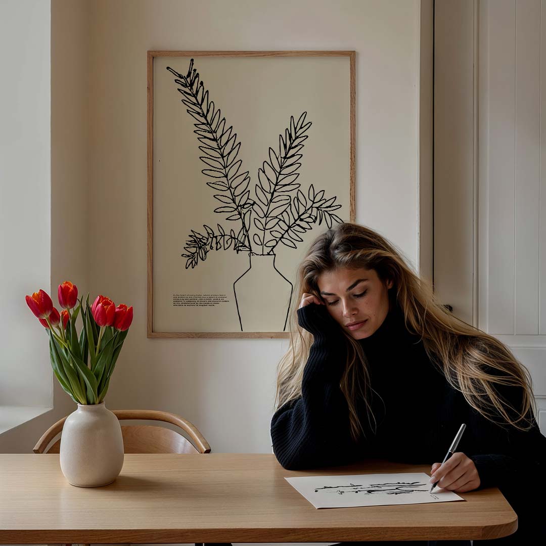 Minimalistisch Botanisch Kunstwerk Poster-WallArtistic