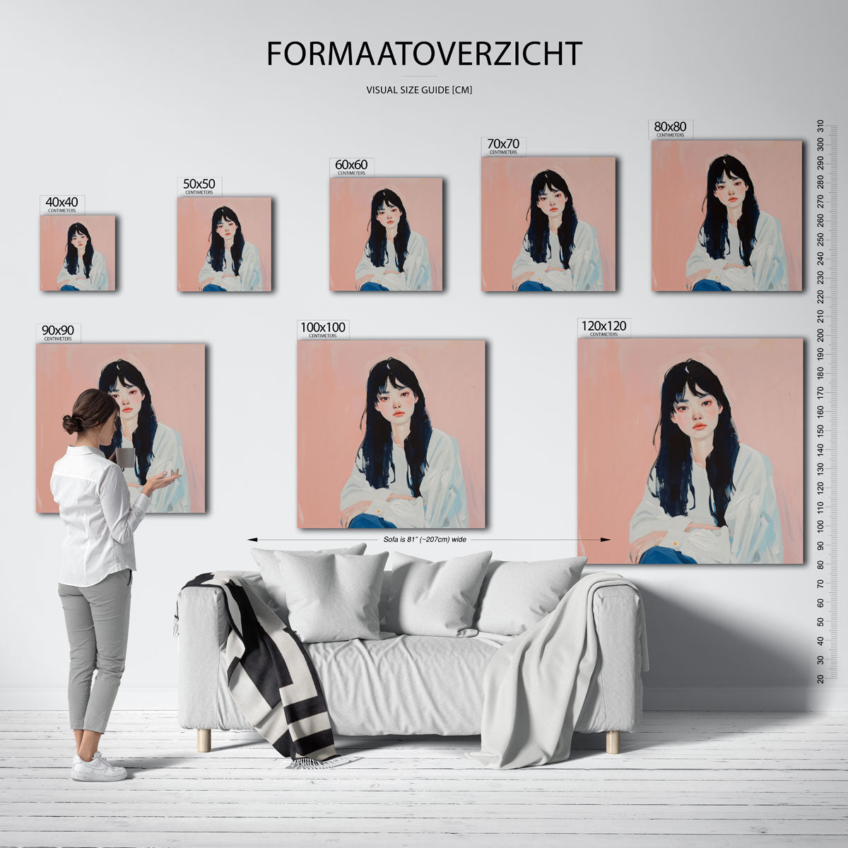 Vrouw met donkere haren Poster