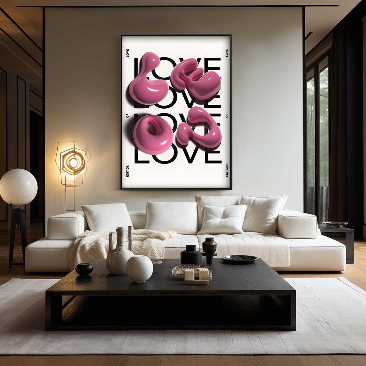 Liefde in Vormen Kunstwerk-canvas-dibond-plexiglas-wanddecoratie-WallArtistic