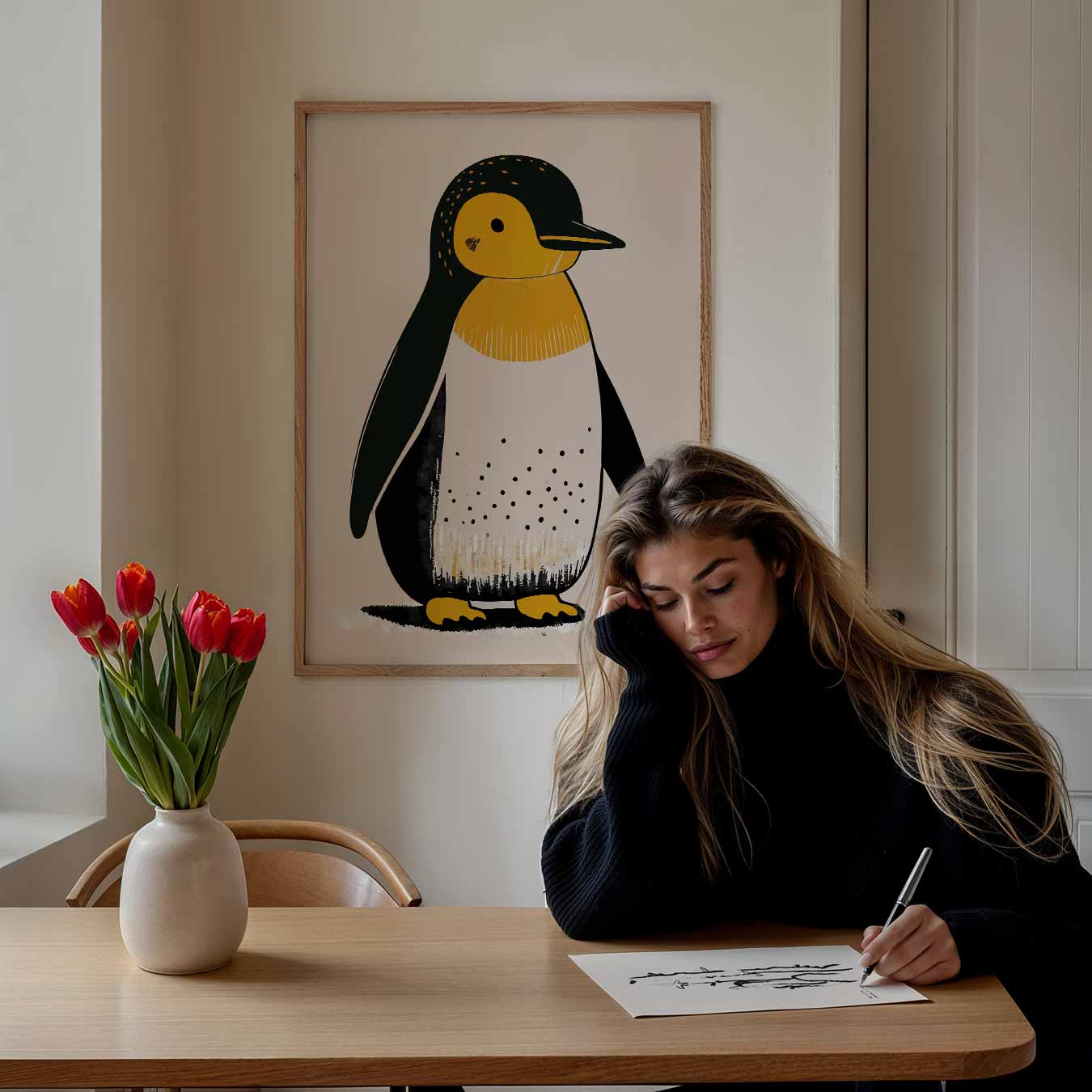 Schattige Pinguïn Poster