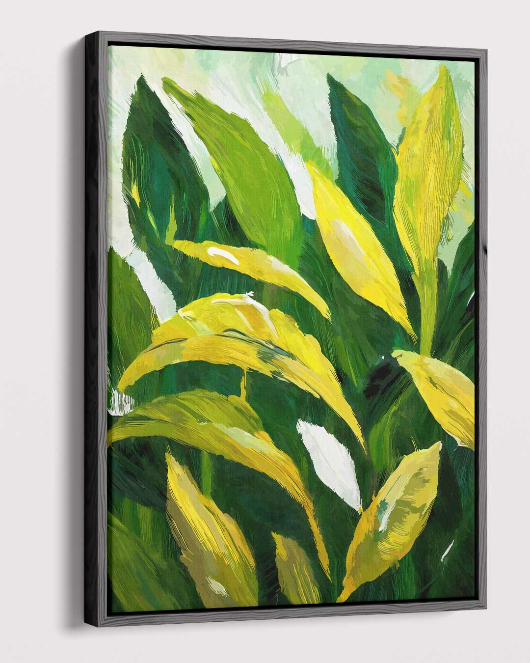 Tropische Bladeren Schilderij Kunstwerk-canvas-dibond-plexiglas-wanddecoratie-WallArtistic