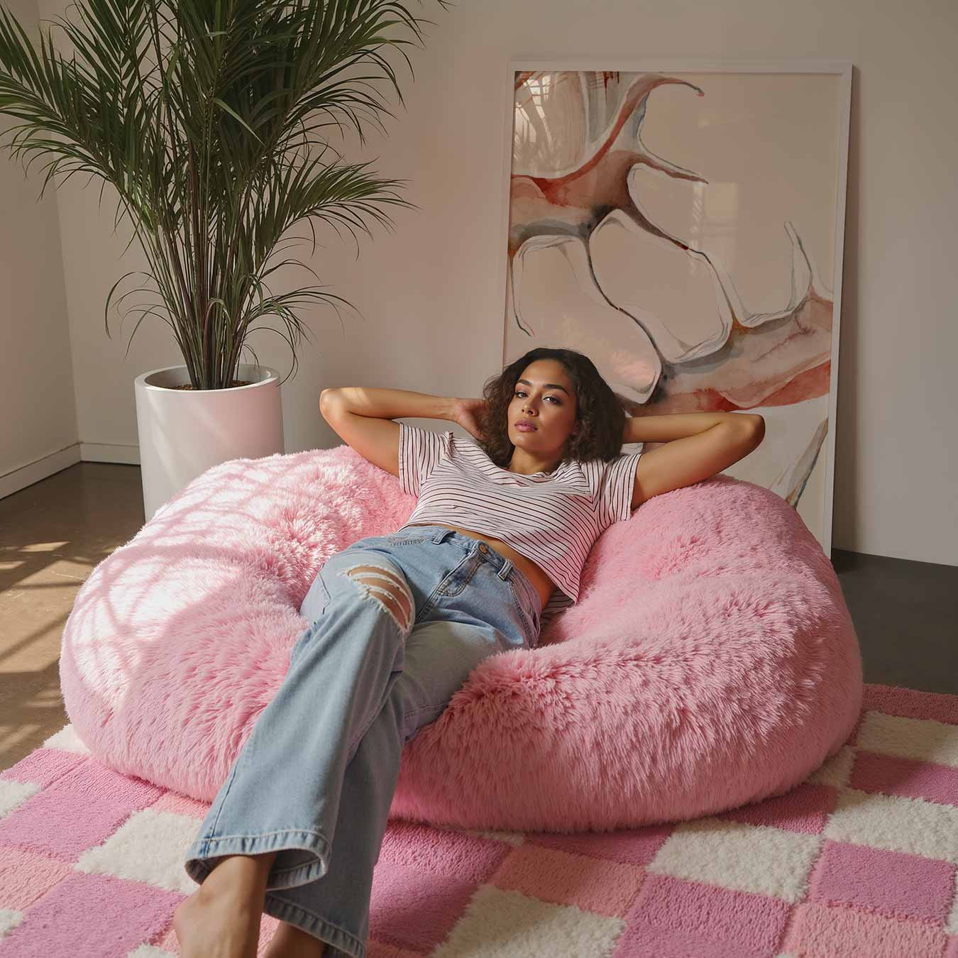 Beige Zeehorens Poster-WallArtistic