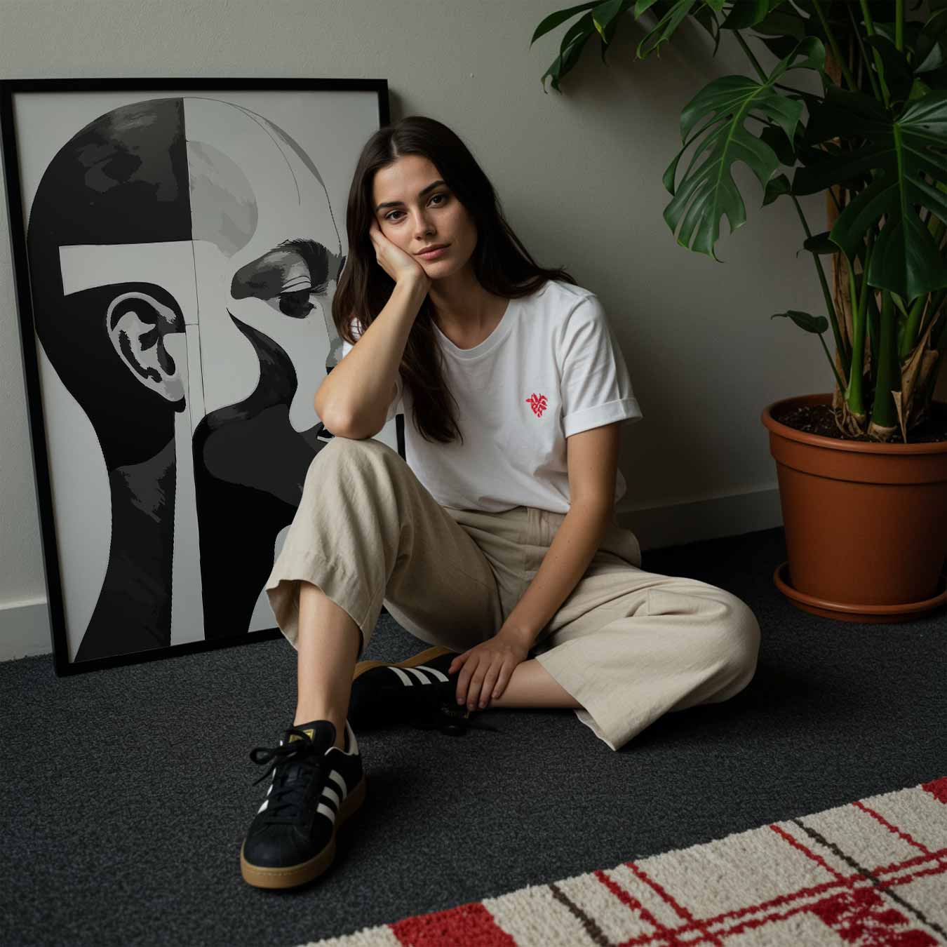 Moderne Contrasten Portret Poster-WallArtistic