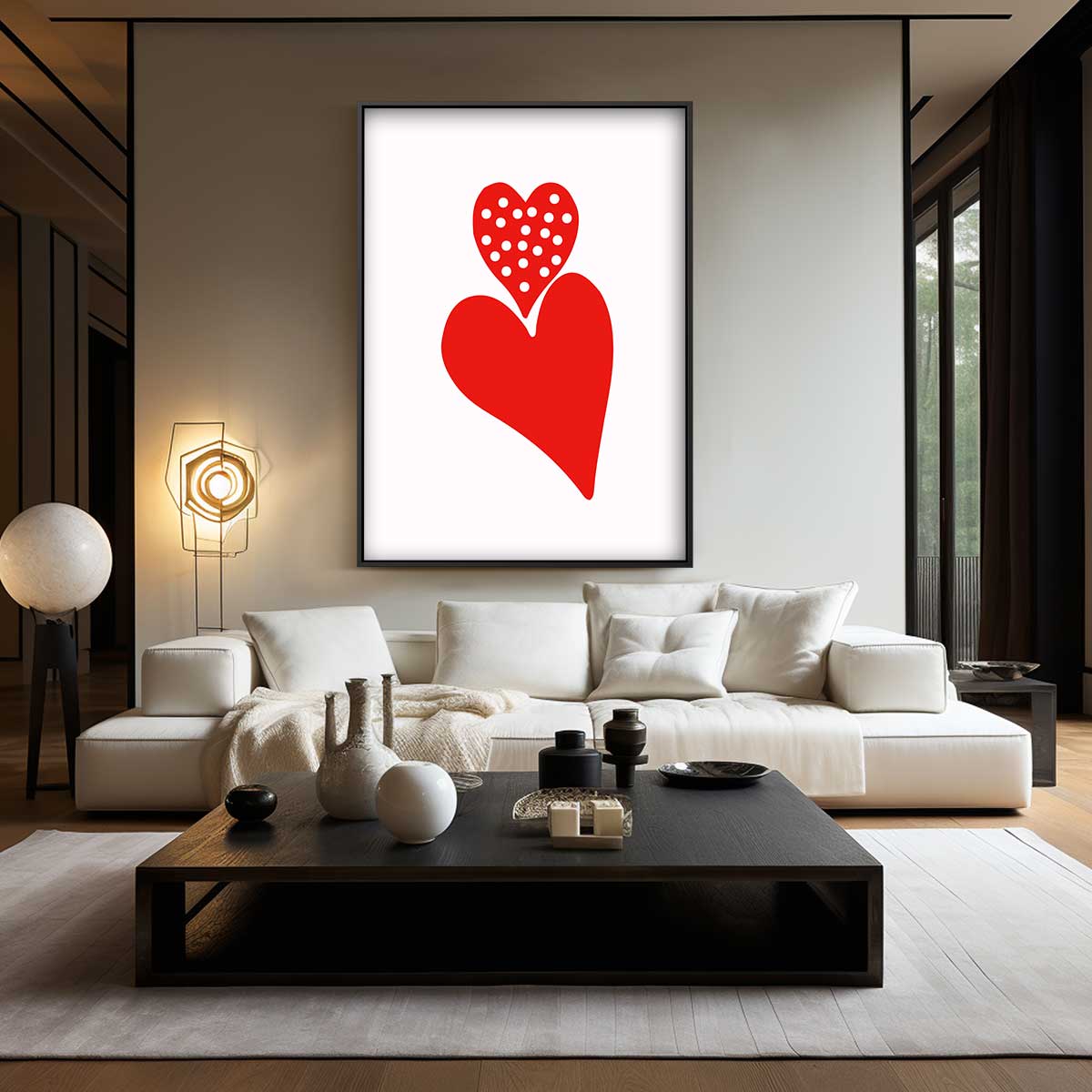 Liefdevolle Harten Kunstwerk-canvas-dibond-plexiglas-wanddecoratie-WallArtistic