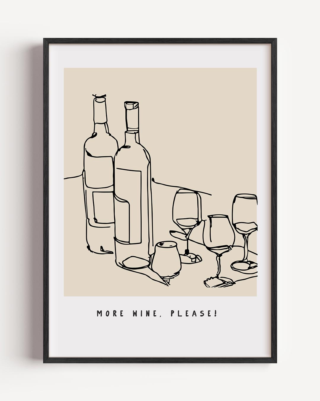 More Wine Please Poster-WallArtistic