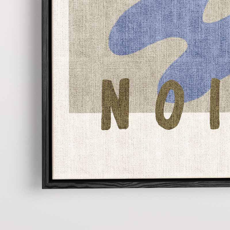 Retro Abstract Blauw en Bruin Poster