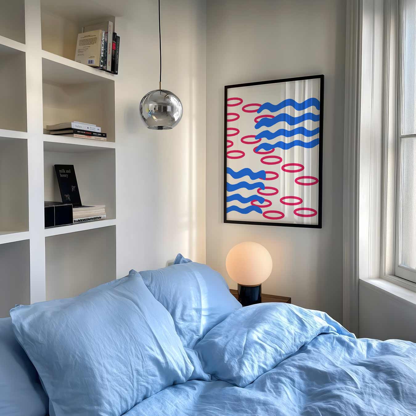Kleurrijke Golven en Cirkels Poster