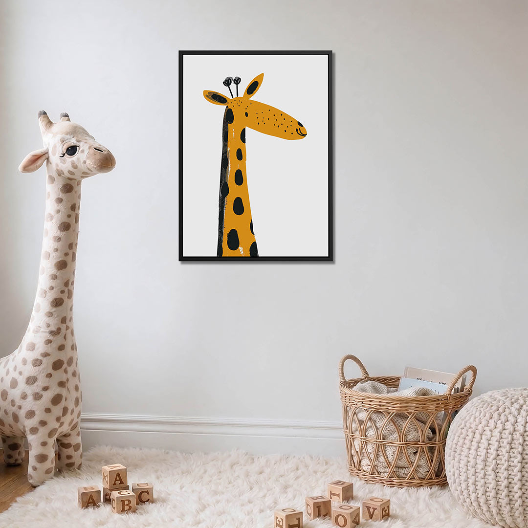 Speelse giraffe illustratie Kunstwerk
