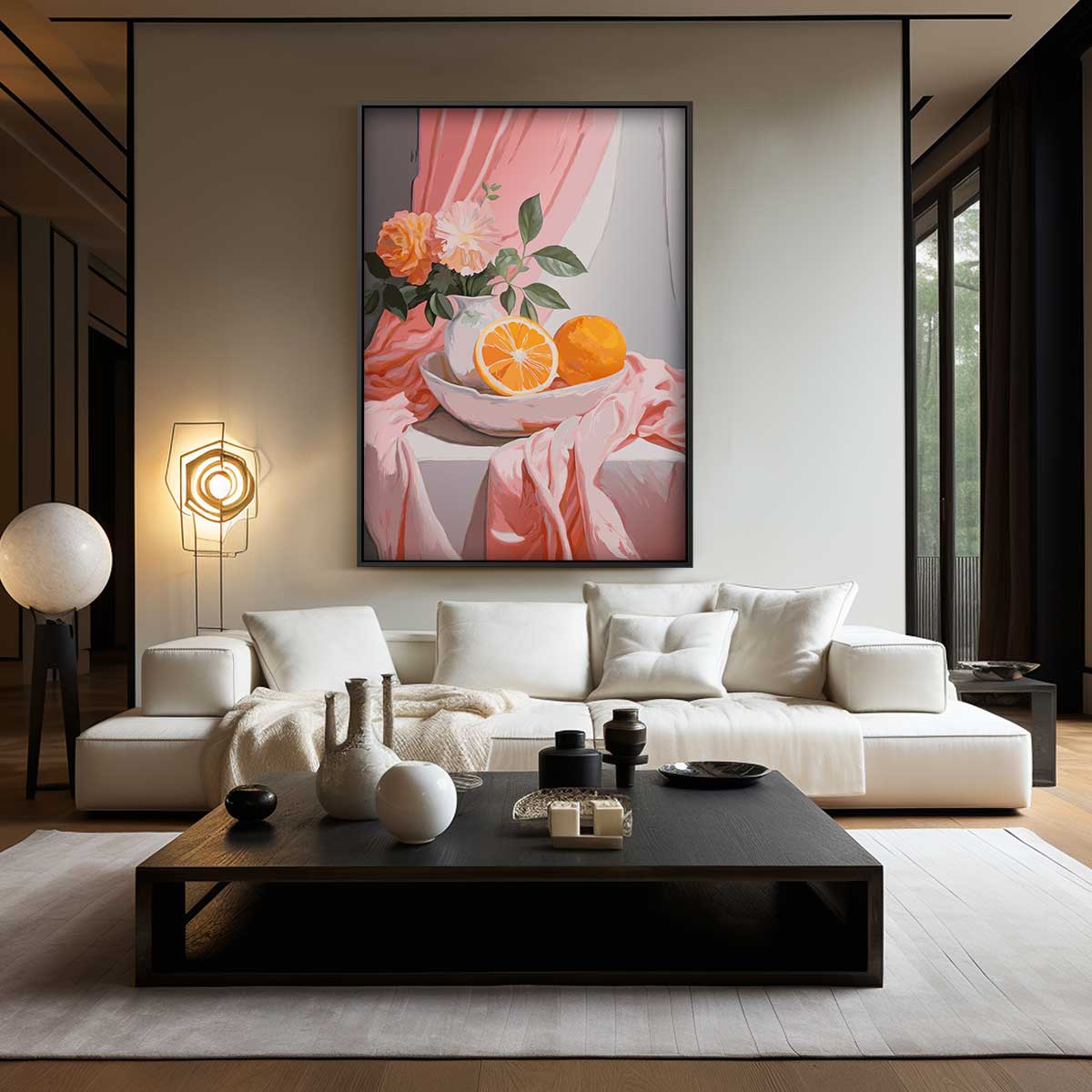 Sfeervolle Stilleven Met Citrus Kunstwerk-canvas-dibond-plexiglas-wanddecoratie-WallArtistic