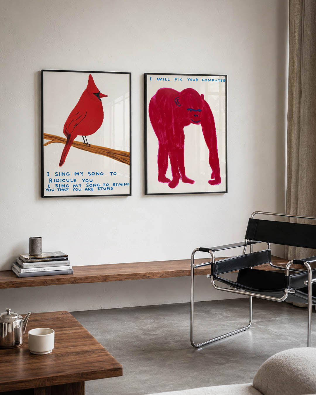Vogel en tekst Posterset