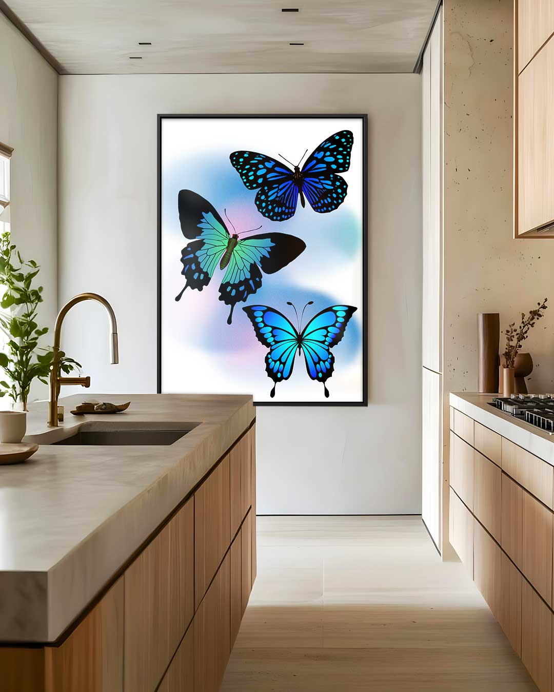 Vlinders in Beweging Kunstwerk-canvas-dibond-plexiglas-wanddecoratie-WallArtistic