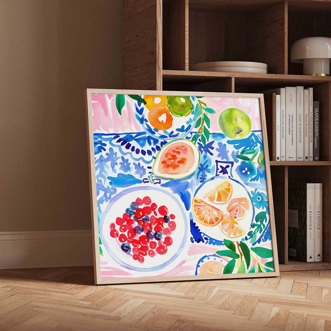 Fruit en patronen Poster